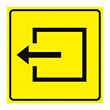 Визуальная пиктограмма «Выход из помещения», ДС22 (полистирол 3 мм, 200х200 мм)